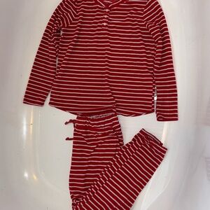Old Navy Red and White Striped Pajama Set Intimates & Sleepwear